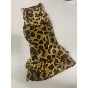 Leopard Print Turtle Neck Dog Dress Size Small